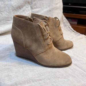 Lucky Brand Shylow Suede Lace Up Booties